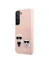 Kup Case Karl Lagerfeld KLHCS22SSSKCI Samsung Galaxy S22 Hardcase in zartrosa / light pink Silikon Ikonik Karl & Choupette - KLD852PNK - {ean13} - Sklep Home Screen