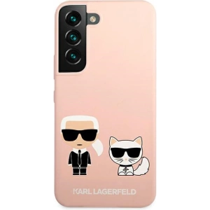 Kup Etui Karl Lagerfeld KLHCS22SSSKCI Samsung Galaxy S22 hardcase roz luminos/light pink Silicon Ikonik Karl & Choupette - KLD852PNK - {ean13} - Sklep Home Screen