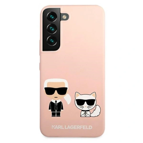 Kup Case Karl Lagerfeld KLHCS22SSSKCI Samsung Galaxy S22 Hardcase in zartrosa / light pink Silikon Ikonik Karl & Choupette - KLD852PNK - {ean13} - Sklep Home Screen