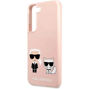 Kup Etui Karl Lagerfeld KLHCS22SSSKCI Samsung Galaxy S22 hardcase roz luminos/light pink Silicon Ikonik Karl & Choupette - KLD852PNK - {ean13} - Sklep Home Screen