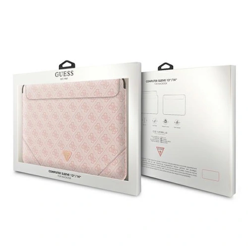Kup Etui Guess Sleeve GUCS14P4TP 13/14 cali rożowy/pink 4G Uptown Triangle logo - GUE1632PNK - {ean13} - Sklep Home Screen