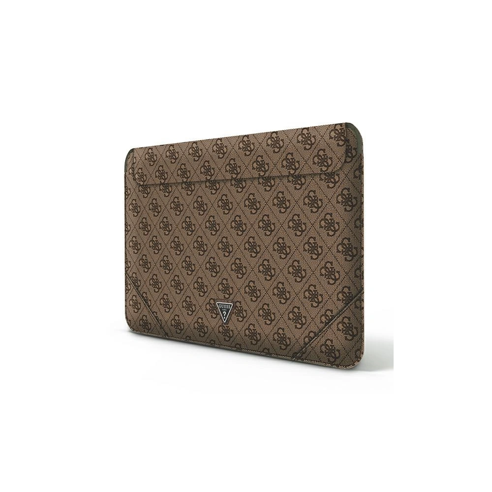 Etui Guess Sleeve GUCS14P4TW 13/14 cali brązowy/brown 4G Uptown Triangle logo