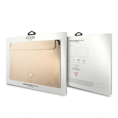Kup Case Guess Sleeve GUCS14PSATLE 13/14 Zoll beige Saffiano Triangle Logo - GUE1634BEI - {ean13} - Sklep Home Screen