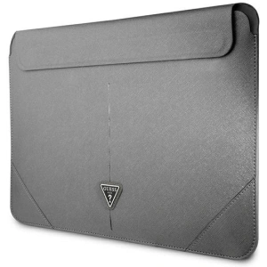 Case Guess Sleeve GUCS14PSATLG 13/14 Zoll silber Saffiano Dreieckslogo