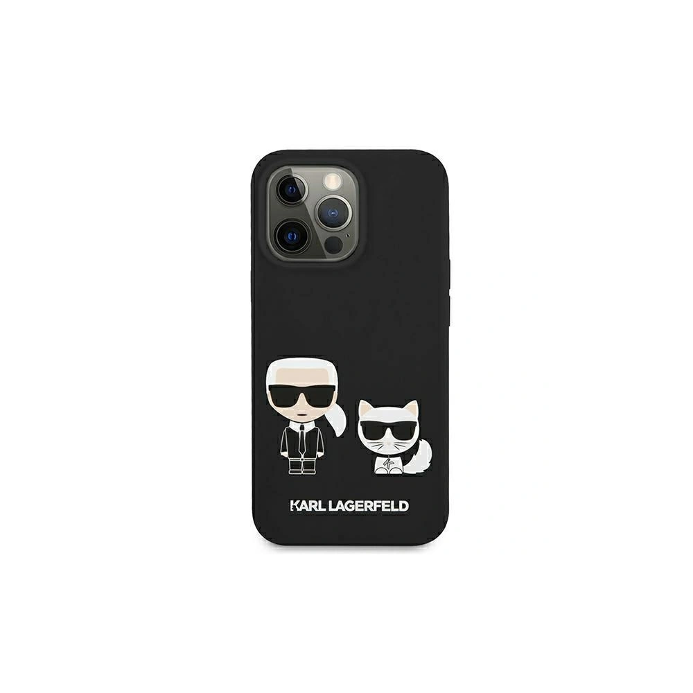 Etui Karl Lagerfeld KLHMP13LSSKCK Apple iPhone 13 Pro hardcase czarny/black Silicone Karl & Choupette Magsafe