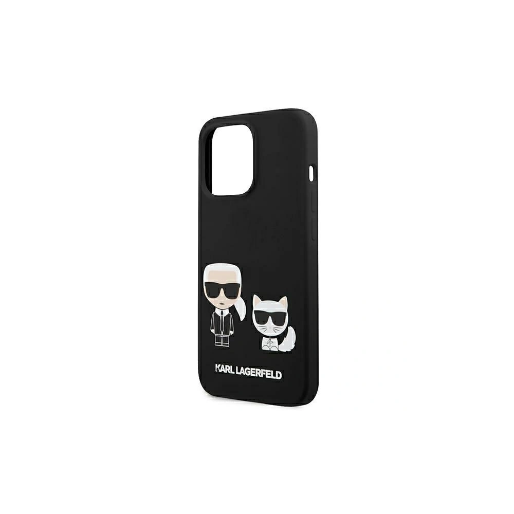 Etui Karl Lagerfeld KLHMP13LSSKCK Apple iPhone 13 Pro hardcase czarny/black Silicone Karl & Choupette Magsafe