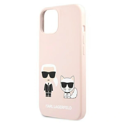 Kup Case Karl Lagerfeld KLHMP13MSSKCI Apple iPhone 13 Hardcase hellrosa/light pink Silikon Ikonik Karl & Choupette Magsafe - KLD855PNK - {ean13} - Sklep Home Screen