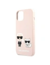 Kup Etui Karl Lagerfeld KLHMP13MSSKCI Apple iPhone 13 hardcase roz deschis/roz silicone Ikonik Karl & Choupette Magsafe - KLD855PNK - {ean13} - Sklep Home Screen