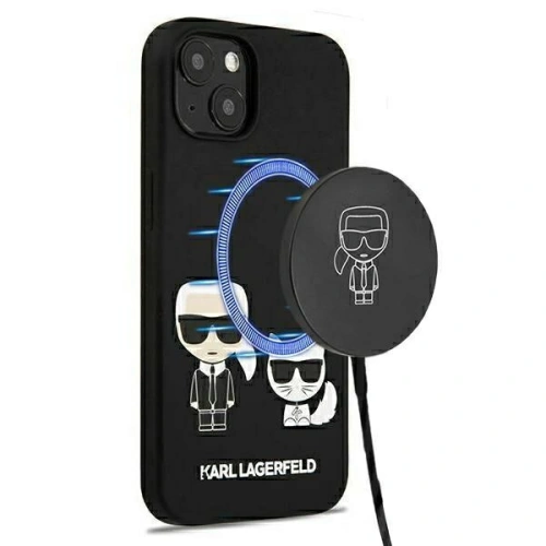 Kup Etui Karl Lagerfeld KLHMP13MSSKCK Apple iPhone 13 hardcase negru/black Silicon Karl & Choupette Magsafe - KLD856BLK - {ean13} - Sklep Home Screen