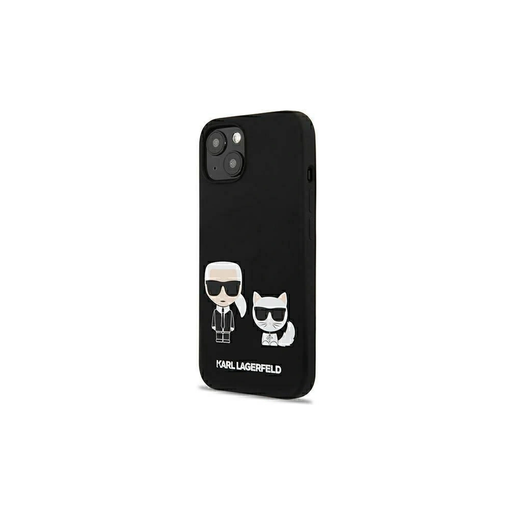 Etui Karl Lagerfeld KLHMP13MSSKCK Apple iPhone 13 hardcase czarny/black Silicone Karl & Choupette Magsafe