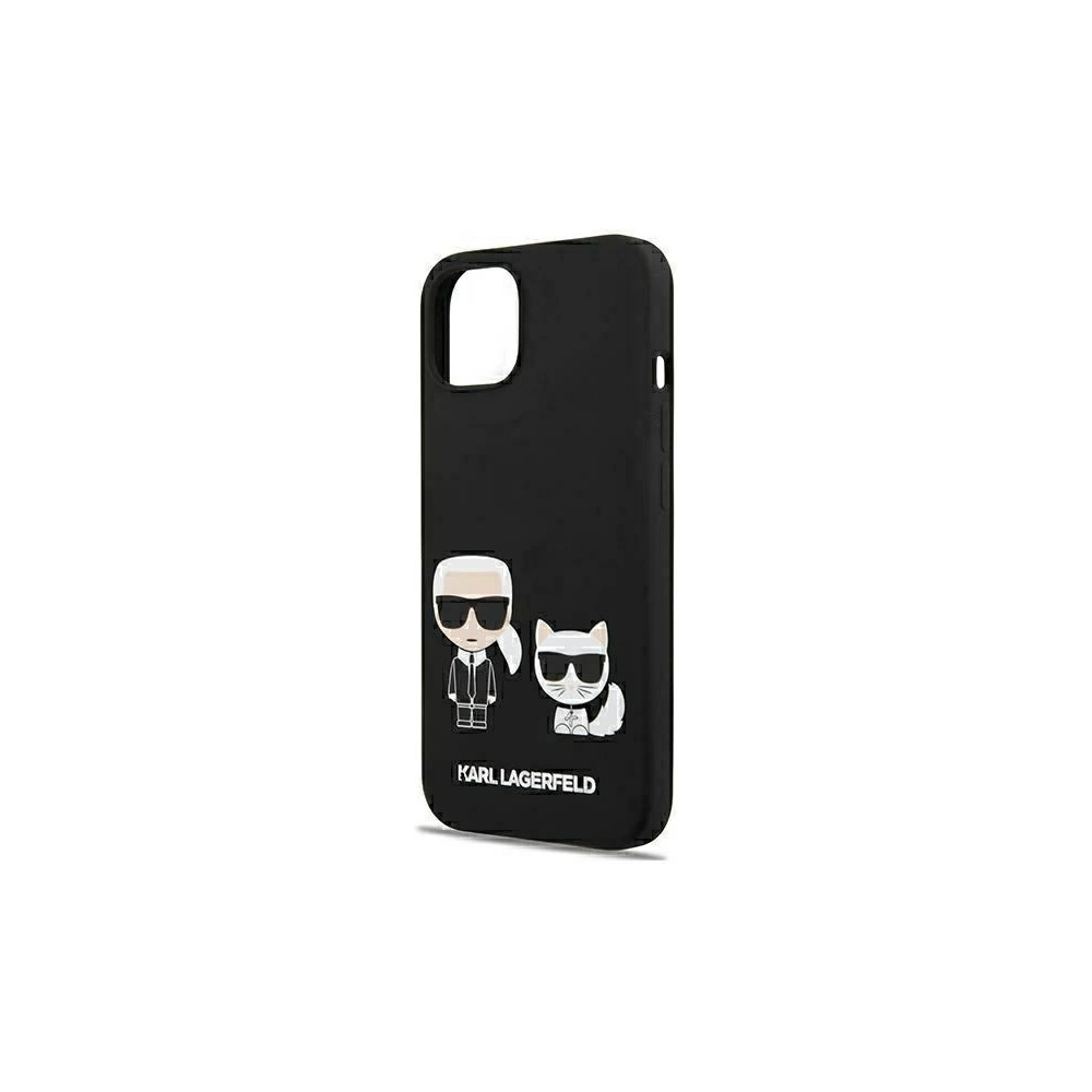 Etui Karl Lagerfeld KLHMP13MSSKCK Apple iPhone 13 hardcase czarny/black Silicone Karl & Choupette Magsafe