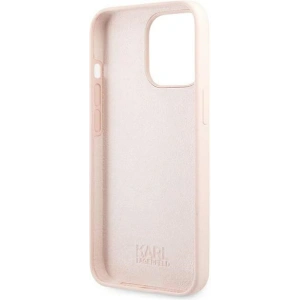 Etui Karl Lagerfeld KLHMP13XSSKCI Apple iPhone 13 Pro Max hardcase jasnoróżowy/light pink Silicone Ikonik Karl & Choupette Magsa