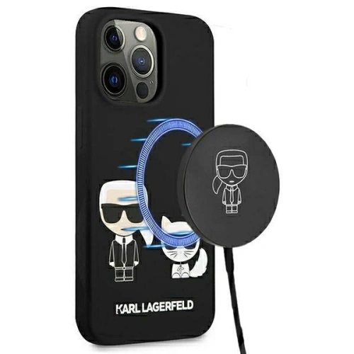 Kup Etui Karl Lagerfeld KLHMP13XSSKCK Apple iPhone 13 Pro Max hardcase černý/black silikon Karl & Choupette Magsafe - KLD858BLK - {ean13} - Sklep Home Screen