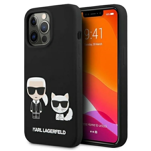 Kup Etui Karl Lagerfeld KLHMP13XSSKCK Apple iPhone 13 Pro Max hardcase černý/black silikon Karl & Choupette Magsafe - KLD858BLK - {ean13} - Sklep Home Screen