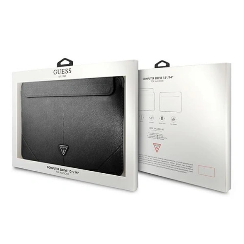 Kup Case Guess Sleeve GUCS14PSATLK 13/14 Zoll schwarz/schwarz Saffiano Triangle Logo - GUE1636BLK - {ean13} - Sklep Home Screen