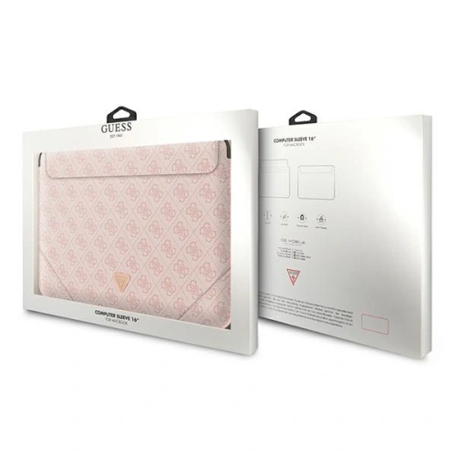 Kup Etui Guess Sleeve GUCS16P4TP 16 palců růžový/pink 4G Uptown Triangle logo - GUE1640PNK - {ean13} - Sklep Home Screen