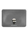 Etui Karl Lagerfeld Sleeve KLCS14PISFG 13/14 cali srebrny/silver Saffiano Ikonik Karl