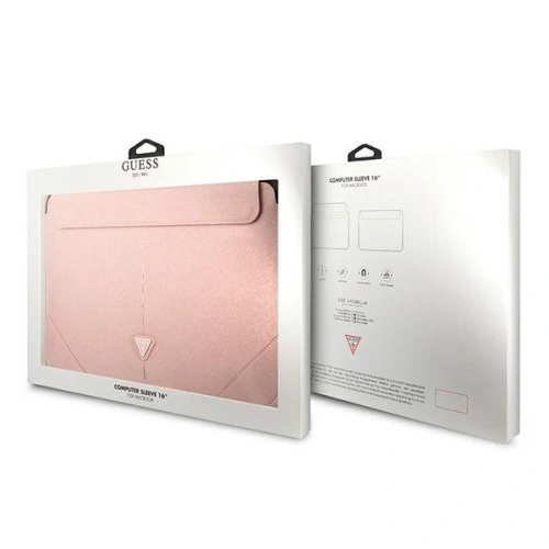 Kup Etui Guess Sleeve GUCS16PSATLP 16 cali różowy/pink Saffiano Triangle Logo - GUE1645PNK - {ean13} - Sklep Home Screen
