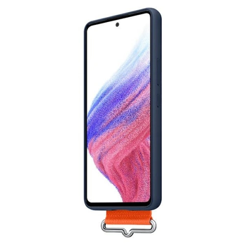 Kup Etui Samsung Galaxy A53 5G EF-GA536TN granátový/navy silikonový obal s popruhem - SMG643NAV - {ean13} - Sklep Home Screen