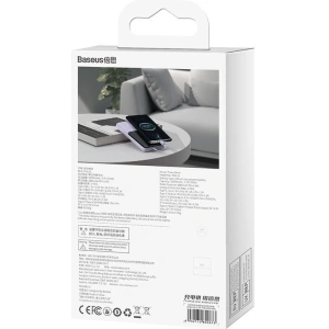 Powerbank Baseus Elf 10000mAh 22.5W + kabel USB-C, Lightning (fioletowy)