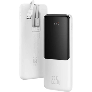 Powerbank Baseus Elf 10000mAh 22.5W + kabel USB-C, Lightning (biały)