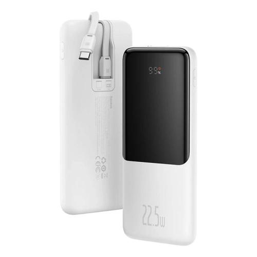 Buy Powerbank Baseus Elf 10000mAh 22.5W + Cable USB-C, Lightning (white) - BSU3120WHT - {ean13} - Home Screen Store Europe