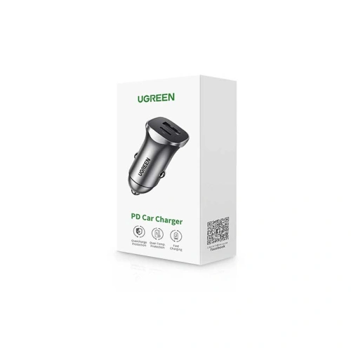 Kup Auto nabíječka UGREEN CD130, USB-A+PD 3.0, USB-C, QC3.0 30W (šedá) - UGR1206GRY - {ean13} - Sklep Home Screen