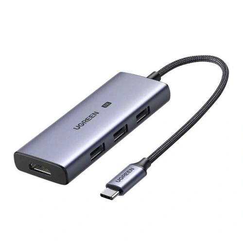Kup Adapter 4w1 UGREEN CM500 Hub USB-C mit 3x USB 3.0 + HDMI2.1 8K (grau) - UGR1213GRY - {ean13} - Sklep Home Screen