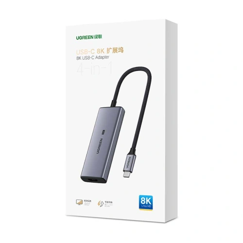 Buy UGREEN CM500 4-in-1 Adapter USB-C to 3x USB 3.0 + HDMI2.1 8K (Grey) - UGR1213GRY - {ean13} - Home Screen Store Europe