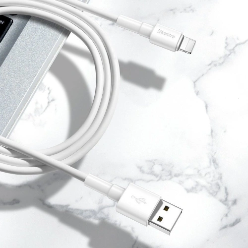 Kup Cablul USB Lightning Baseus Mini 2.4A 1m (alb) - BSU3121WHT - {ean13} - Sklep Home Screen