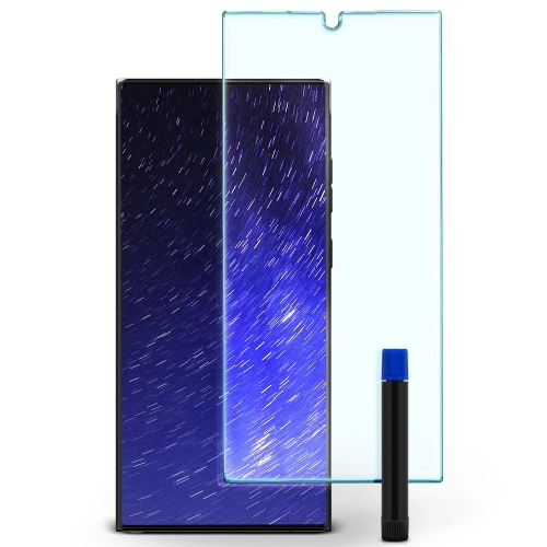 Kup Sticlă securizată cu adeziv UV Spigen Glas.TR Platinum Samsung Galaxy S22 Ultra - SPN2164 - {ean13} - Sklep Home Screen