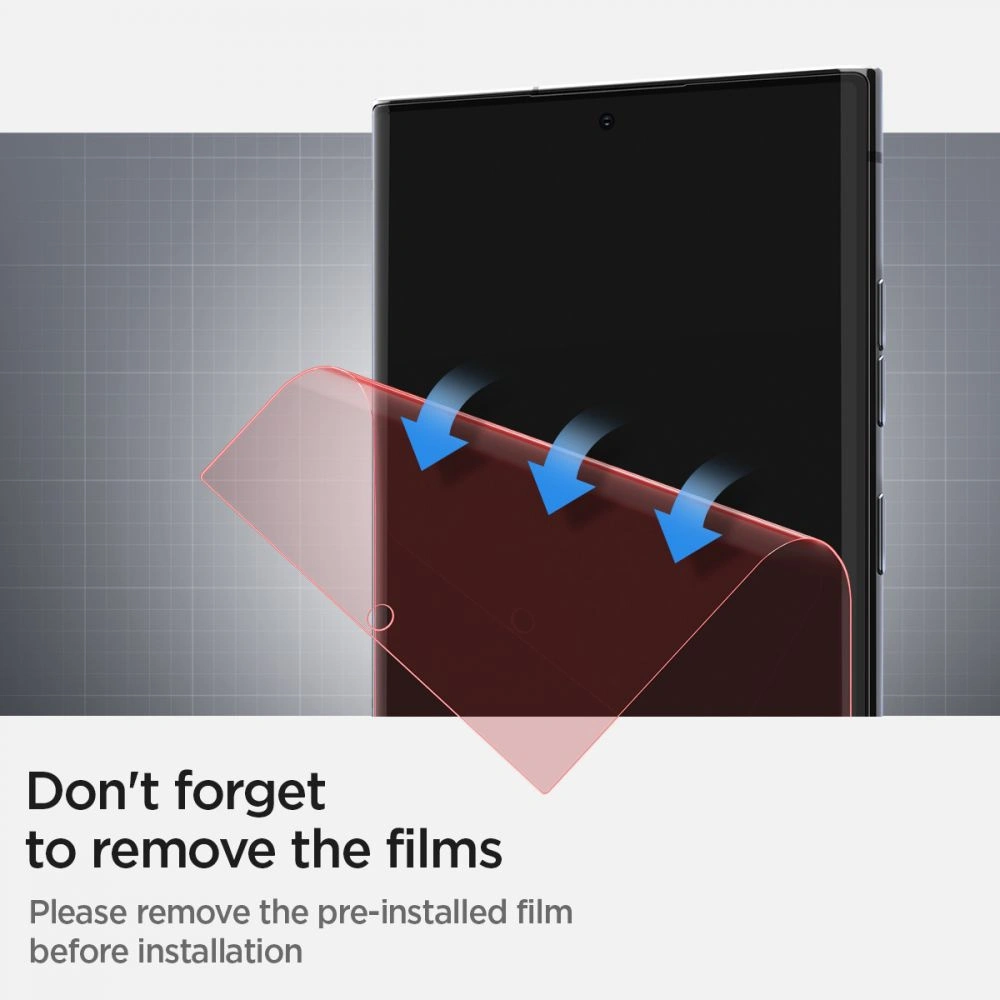 Szkło hartowane z klejem UV Spigen Glas.TR Platinum Samsung Galaxy S22 Ultra