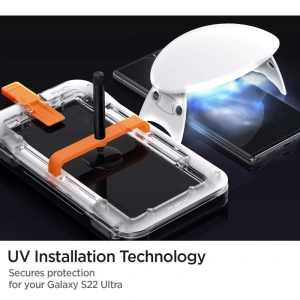 Kup Gehärtetes Glas mit UV-Kleber Spigen Glas.TR Platinum Samsung Galaxy S22 Ultra - SPN2164 - {ean13} - Sklep Home Screen