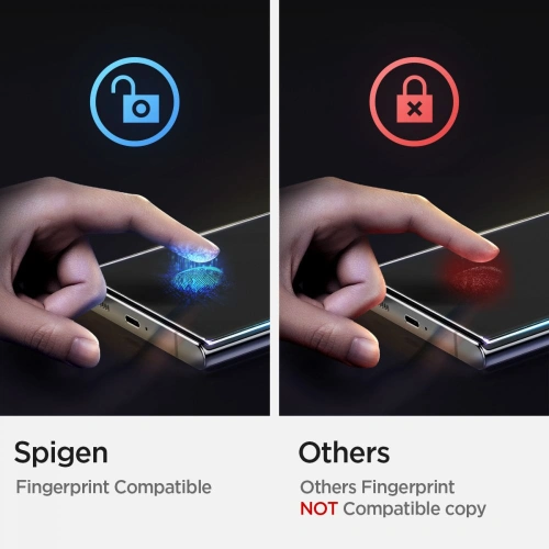 Kup Sticlă securizată cu adeziv UV Spigen Glas.TR Platinum Samsung Galaxy S22 Ultra - SPN2164 - {ean13} - Sklep Home Screen
