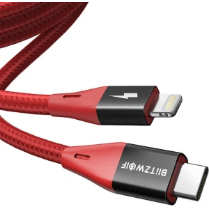 Kup Cablu USB-C la Lightning BlitzWolf BW-CL3, MFI, 20W, 1.8m (roșu) - BLZ455RED - {ean13} - Sklep Home Screen