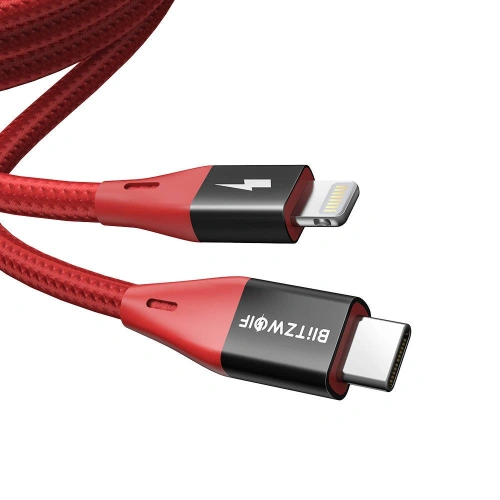 Buy Cable USB-C to Lightning BlitzWolf BW-CL3, MFI, 20W, 1.8m (red) - BLZ455RED - {ean13} - Home Screen Store Europe