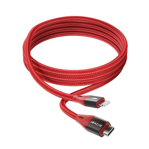 Buy Cable USB-C to Lightning BlitzWolf BW-CL3, MFI, 20W, 1.8m (red) - BLZ455RED - {ean13} - Home Screen Store Europe