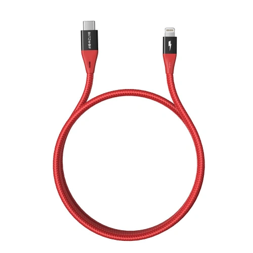 Buy Cable USB-C to Lightning BlitzWolf BW-CL3, MFI, 20W, 1.8m (red) - BLZ455RED - {ean13} - Home Screen Store Europe