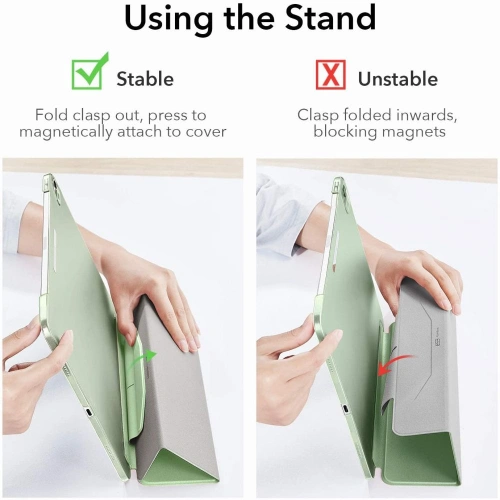 Kup Etui ESR Ascend Trifold Apple iPad Air 10.9 2020/2022 (4. a 5. generace) / iPad Air 11 2024 (6. generace) Mint Green - ESR475MNTGRN - {ean13} - Sklep Home Screen