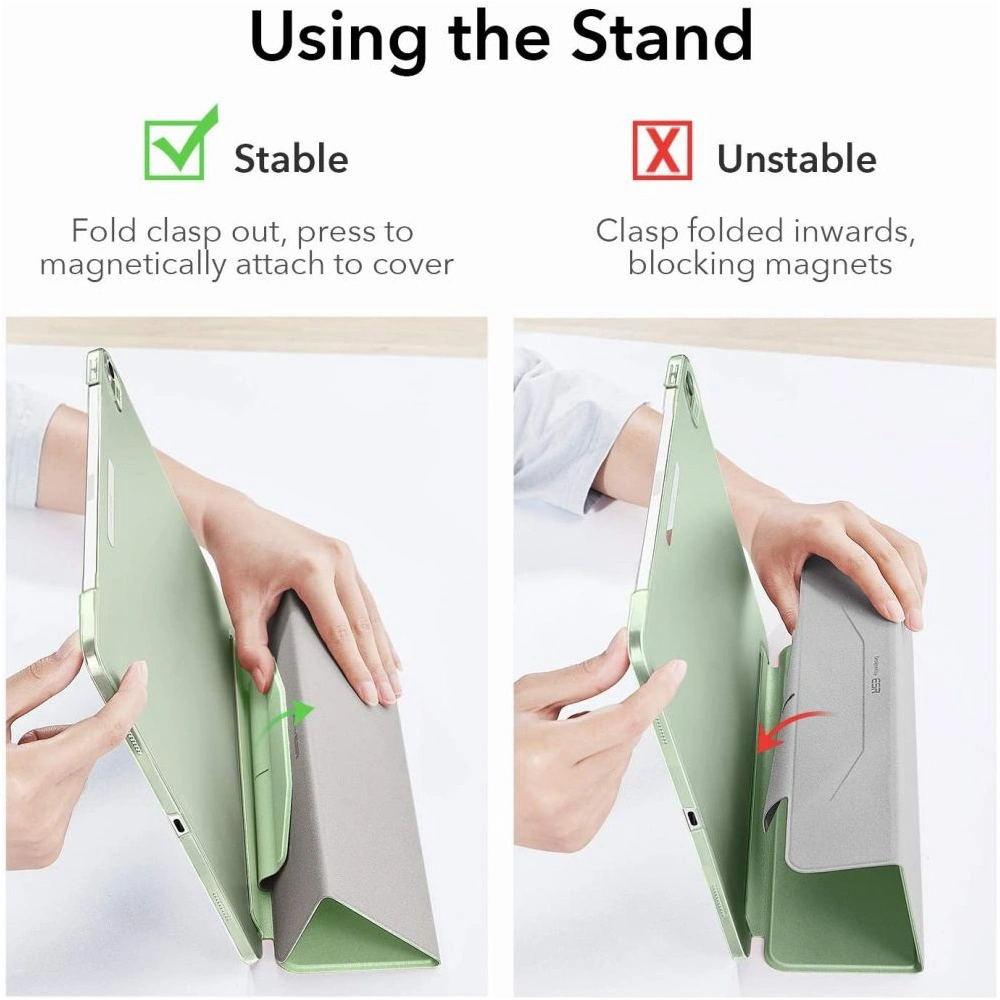 Etui ESR Ascend Trifold Apple iPad Air 10.9 2020/2022 (4. i 5. generacji) / iPad Air 11 2024 (6. generacji) Mint Green
