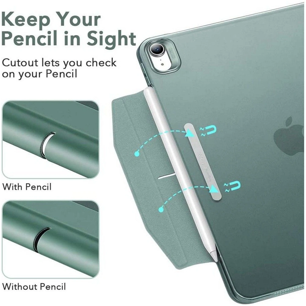 Etui ESR Ascend Trifold Apple iPad Air 10.9 2020/2022 (4. i 5. generacji) / iPad Air 11 2024 (6. generacji) Forest Green