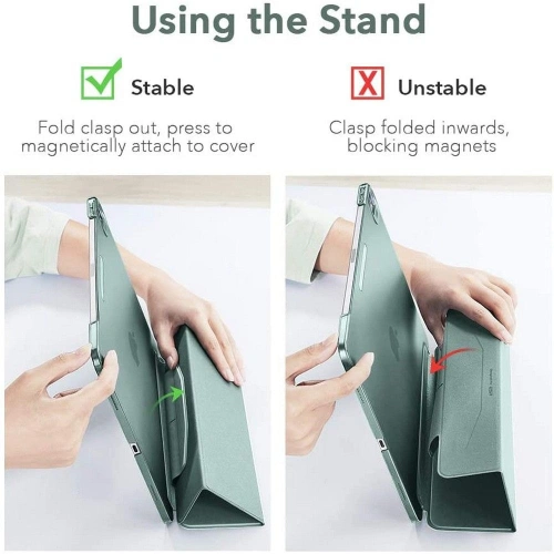 Kup Etui ESR Ascend Trifold Apple iPad Air 10.9 2020/2022 (4. a 5. generace) / iPad Air 11 2024 (6. generace) Forest Green - ESR476FORGRN - {ean13} - Sklep Home Screen