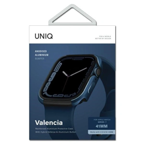 Kup Etui UNIQ Valencia Apple Watch 4/5/6/7/SE 40/41mm niebieski/cobalt blue - UNIQ593COB - {ean13} - Sklep Home Screen