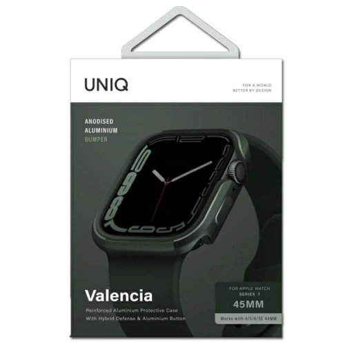 Buy UNIQ Valencia case Apple Watch 4/5/6/7/SE 44/45mm green - UNIQ598GRN - {ean13} - Home Screen Store Europe