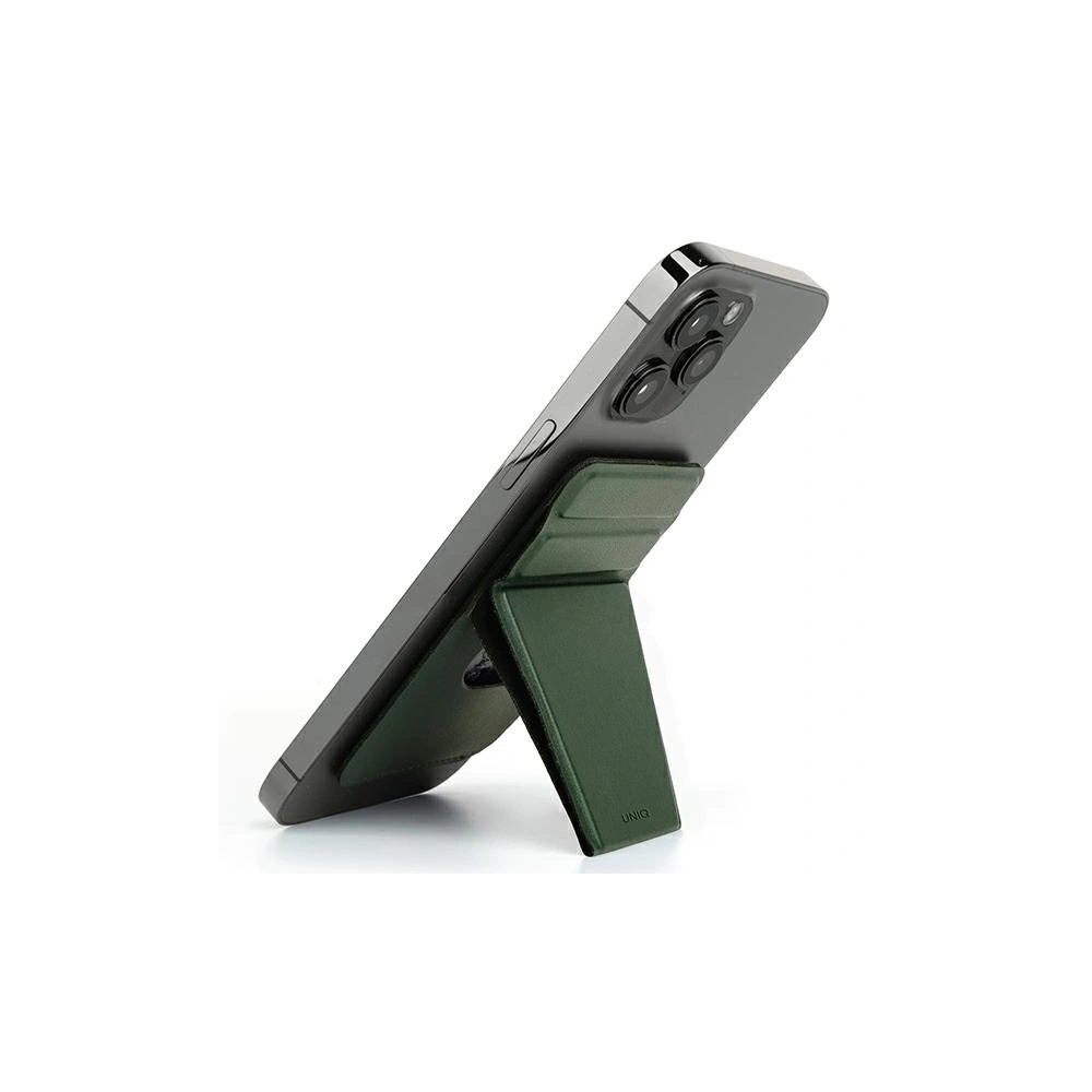 Magnetyczna podstawka i kieszeń na karty UNIQ Lyft zielony/green