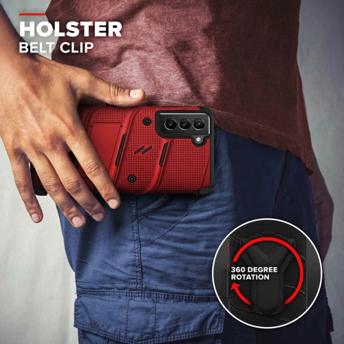 Kup Etui ZIZO BOLT Series Samsung Galaxy S21 FE + sticlă (roșu) - ZIZ105RED - {ean13} - Sklep Home Screen