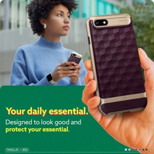 Etui Caseology Parallax Apple iPhone SE 2022/SE 2020/8/7 Burgundská