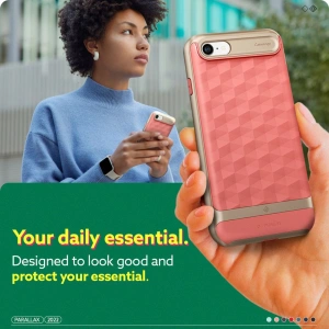 Kup Etui Caseology Parallax Apple iPhone SE 2022/SE 2020/8/7 Coral Pink - CSL057CORPNK - {ean13} - Sklep Home Screen