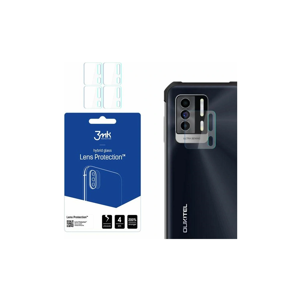 Szkło hybrydowe na obiektyw aparatu 3MK Lens Protection Oukitel WP17 [4 PACK]