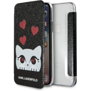 Karl Lagerfeld KLFLBKPXVDCBK Apple iPhone X black book Valentine